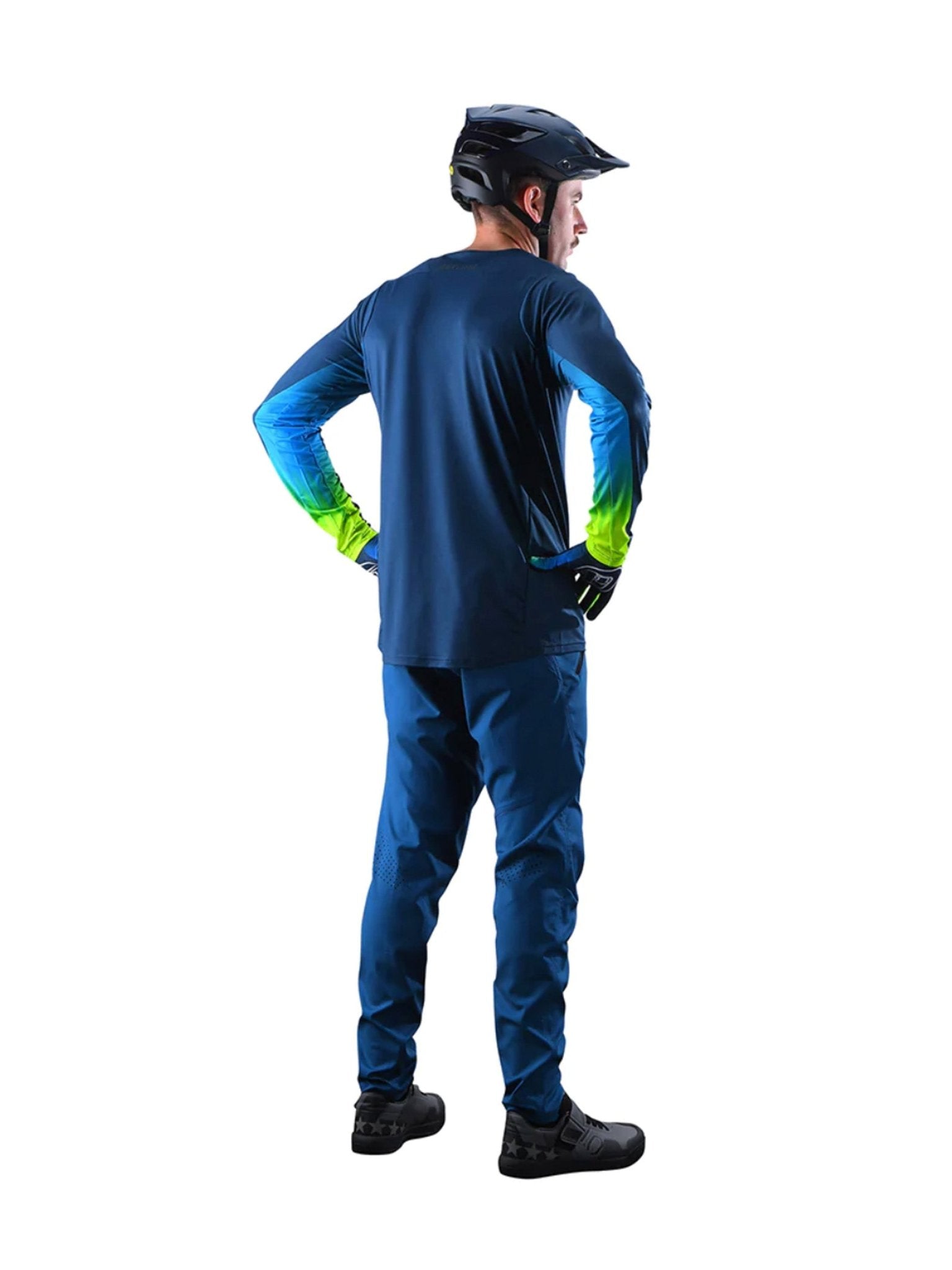 Troy Lee Designs Polera De Bicicleta Skyline LS Jet Fuel Azul Marino - procircuitcl