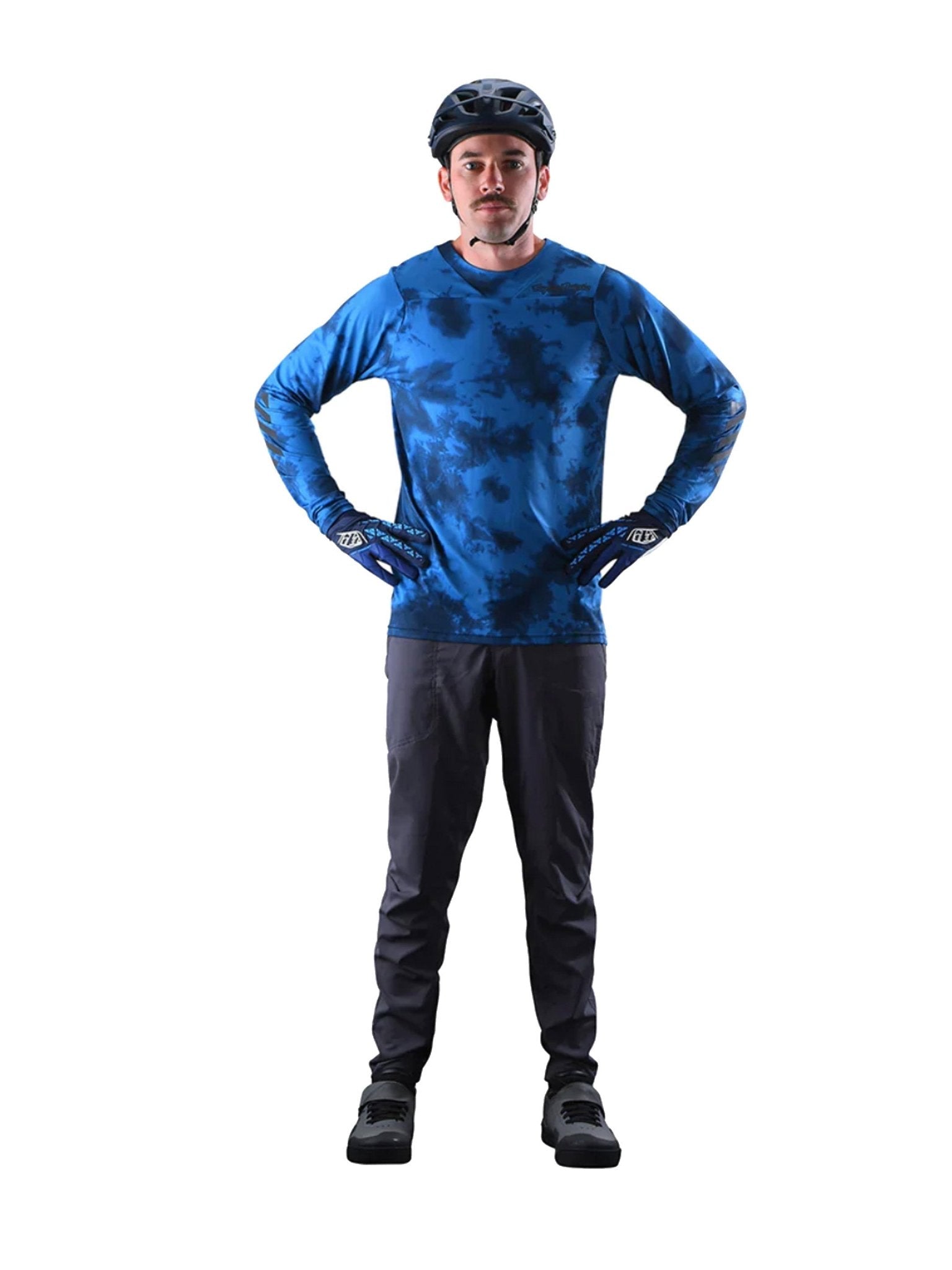 Troy Lee Designs Polera De Bicicleta Skyline LS Tie Dye Slate Azul - procircuitcl