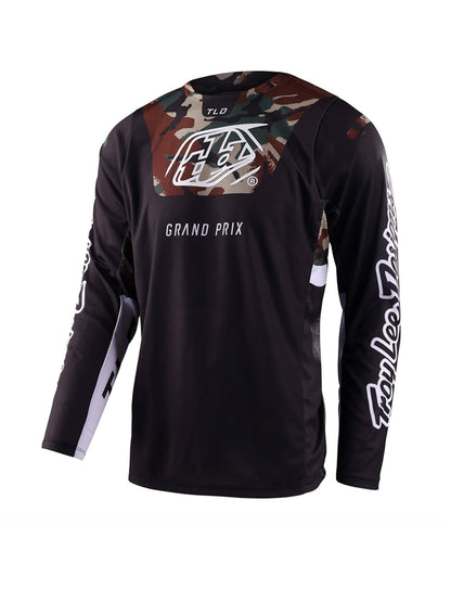 Troy Lee Designs Polera de Moto GP Pro Blends Camo Negro / Verde - procircuitcl