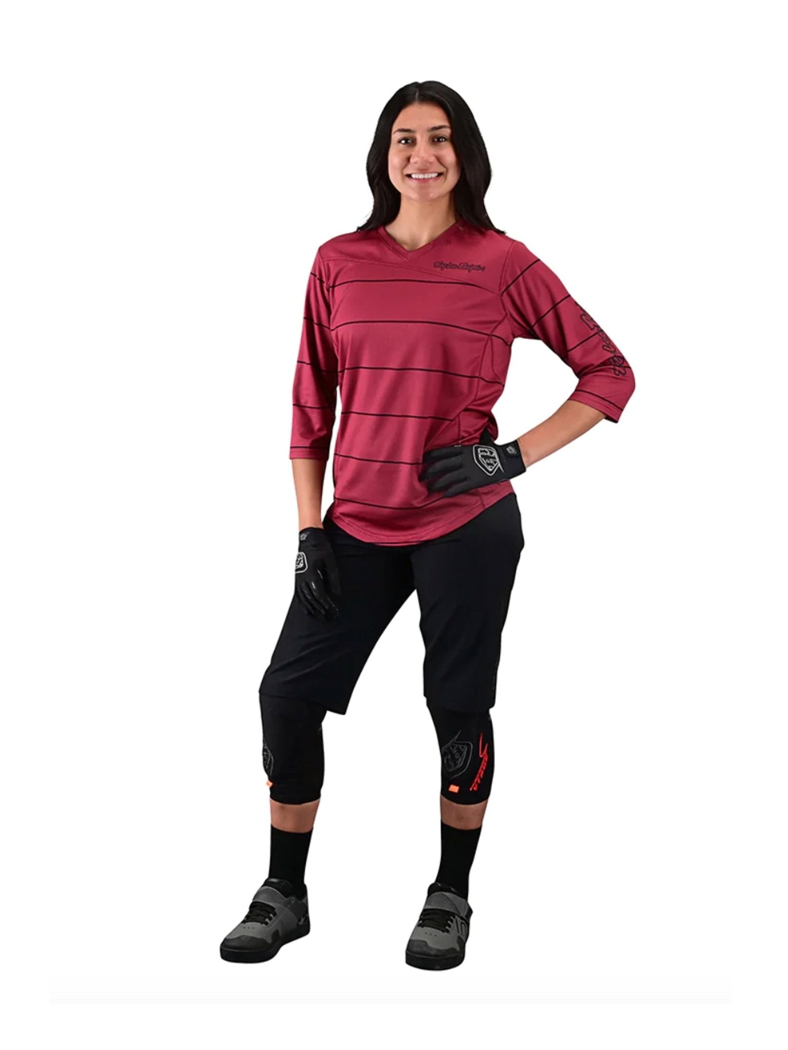 Troy Lee Designs Polera De Mujer Mischief Pinstripe Rosada - procircuitcl